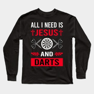 I Need Jesus And Darts Long Sleeve T-Shirt